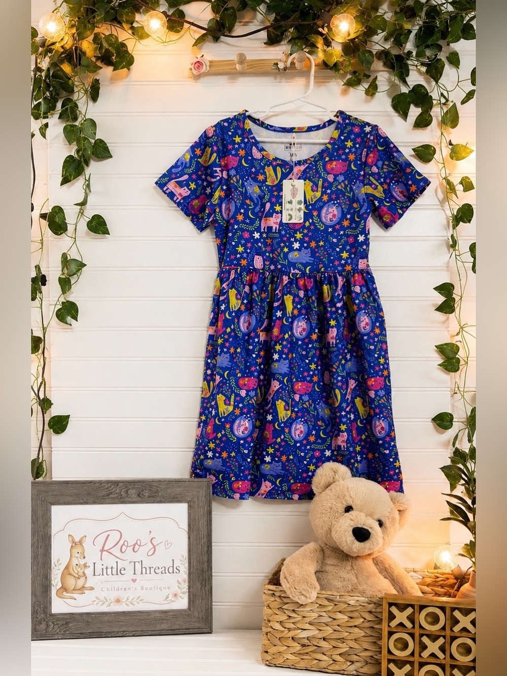 Pete + Lucy - Girls “Meow Magic” Dress - Size: 7/8